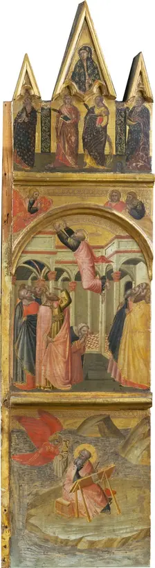 Saint John the Evangelist on Patmos, his Ascension, c1315-1360. Creator: Workshop of Pietro Lorenzetti