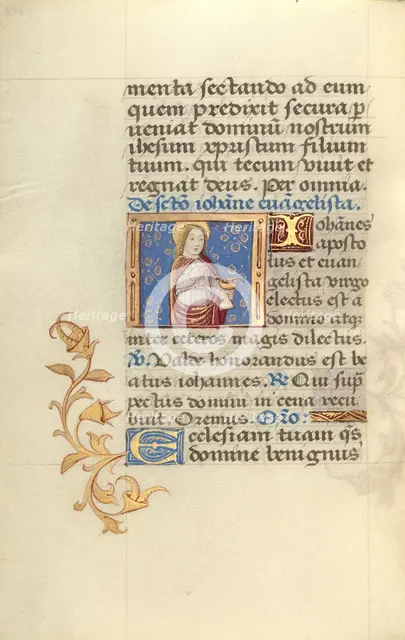Saint John the Evangelist; Poncher Hours, about 1500. Creator: Master of Jacques de Besancon.