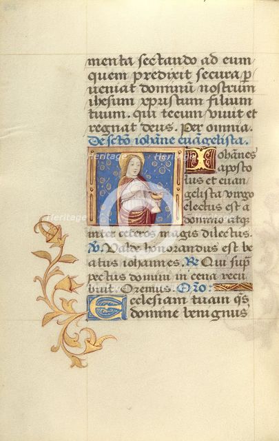Saint John the Evangelist; Poncher Hours, about 1500. Creator: Master of Jacques de Besancon.