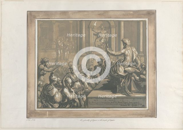 Saint John the Evangelist preaching in a temple, 1724. Creator: Anton Maria Zanetti.