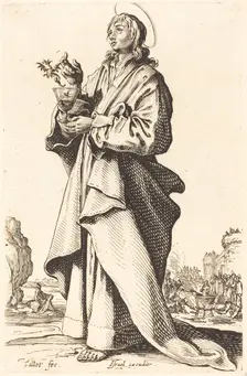 Saint John the Evangelist, published 1631. Creator: Jacques Callot
