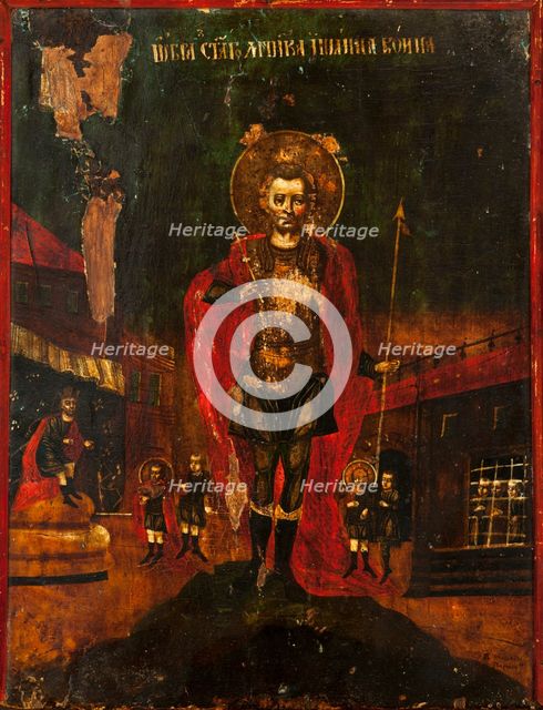 Saint John the Warrior-Icon, 17th century. Creator: Unknown.