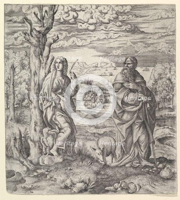 Saint John and Anthony in a Landscape, ca. 1544-45. Creator: Master IQV.