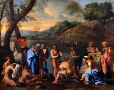 Saint John Baptizing the people c1636-1637. Artist: Nicolas Poussin