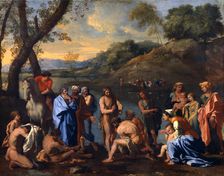 Saint John Baptizing the people c1636-1637. Artist: Nicolas Poussin