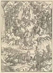 Saint John before God and the Elders, 1498. Creator: Albrecht Durer