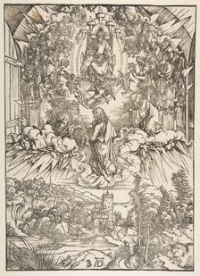 Saint John before God and the Elders, from The Apocalypse, ca. 1496. Creator: Albrecht Durer
