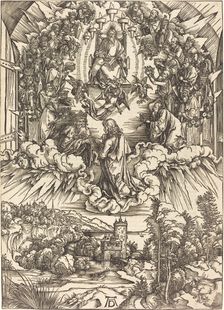 Saint John before God and the Elders, probably c. 1496/1498. Creator: Albrecht Durer