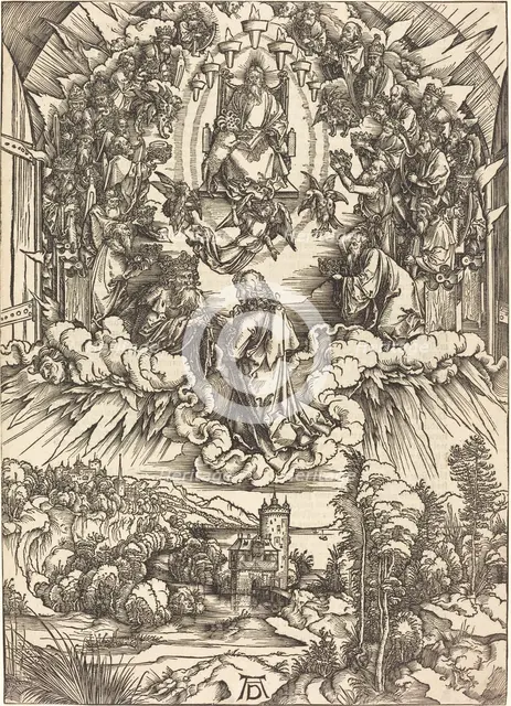 Saint John before God and the Elders, probably c. 1496/1498. Creator: Albrecht Durer.