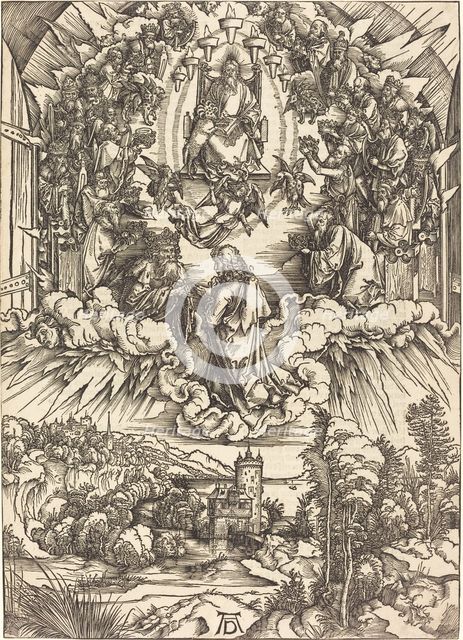 Saint John before God and the Elders, probably c. 1496/1498. Creator: Albrecht Durer.
