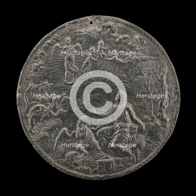 Saint John Composing "Revelation" on Patmos, 1570s. Creators: Master H.G., Hans Jamnitzer II.