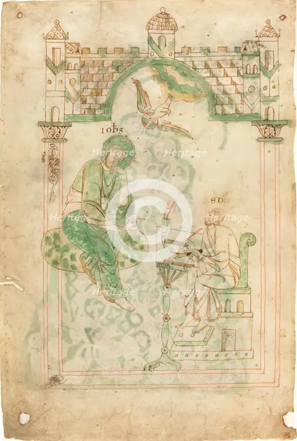 Saint John Dictating to the Venerable Bede, c. 1140. Creator: Unknown.