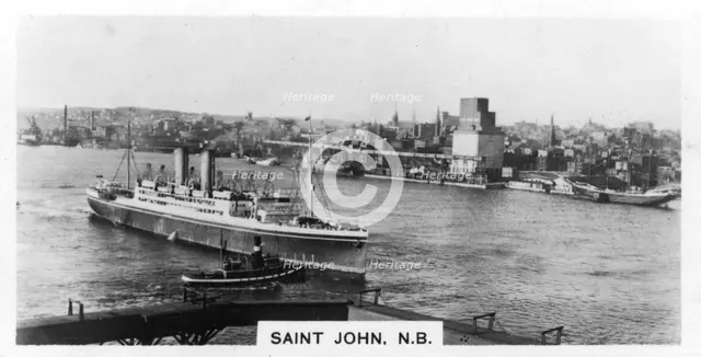 Saint John Harbour, New Brunswick, Canada, c1920s. Artist: Unknown