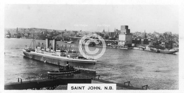 Saint John Harbour, New Brunswick, Canada, c1920s. Artist: Unknown
