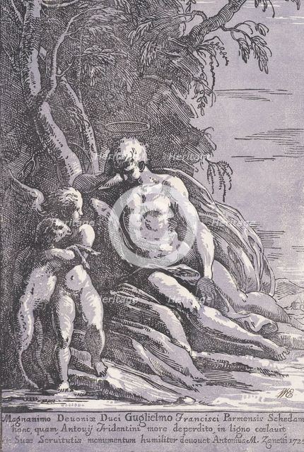 Saint John in the Desert, 1725. Creator: Anton Maria Zanetti.