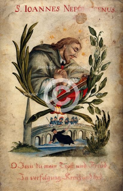 Saint John Nepomucen and his martyrdom. Creator: Unknown.