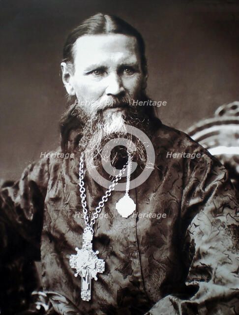 Saint John of Kronstadt, Russian priest, c1900. Artist: Unknown