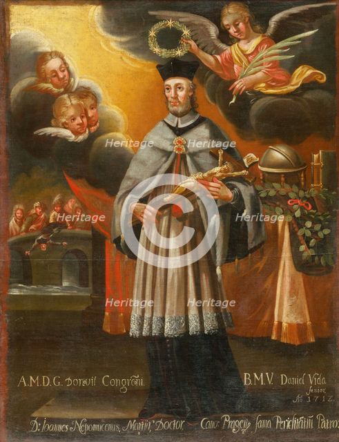 Saint John of Nepomuk, 1712. Creator: Unknown.