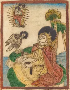 Saint John on the Island of Patmos, 1480/1490. Creator: Unknown