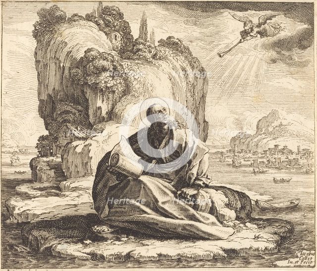 Saint John on the Isle of Patmos, 1625. Creator: Jacques Callot.