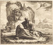Saint John on the Isle of Patmos, 1625. Creator: Jacques Callot