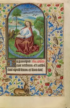 Saint John on Patmos; Book of Hours, about 1466-1470. Creator: Master of Jacques of Luxembourg