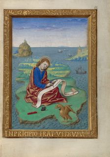 Saint John on Patmos; Book of Hours, about 1480-1490. Creator: Georges Trubert