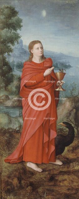Saint John on Patmos, between 1500 and 1600. Creator: Unknown.