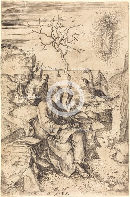 Saint John on Patmos, c. 1480/1490. Creator: Master B. M..