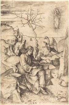 Saint John on Patmos, c. 1480/1490. Creator: Master B. M.