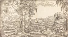 Saint John on Patmos, c. 1545/1555. Creator: Master H.W.G.