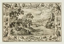 Saint John on Patmos, from Landscapes with Old and New Testament Scenes and Hunting Scenes, 1584. Creator: Adriaen Collaert