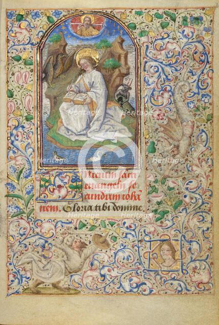 Saint John on Patmos; Hours of Simon de Varie, 1455. Creator: Dunois Master.