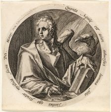 Saint John, plate four from The Four Evangelists, 1588. Creator: Jacques de Gheyn II