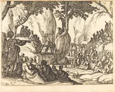Saint John Preaching in the Desert. Creator: Jacques Callot