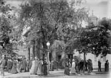 Saint John's P.E. Church - Admiral Schley, Funeral, 1911. Creator: Harris & Ewing