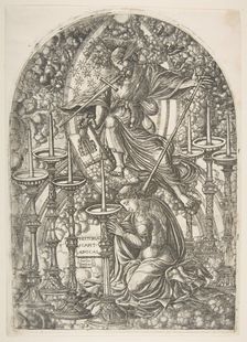 Saint John sees Seven Gold Candlesticks, from the Apocalypse.n.d. Creator: Jean Duvet