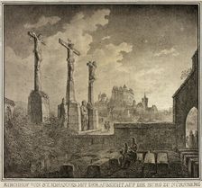 Saint John's Cemetery with a View of the City of Nuremberg, from Collection of..., 1819. Creator: Domenico Quaglio II