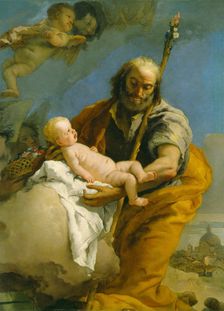 Saint Joseph and the Christ Child, between 1767and 1769. Creator: Giovanni Battista Tiepolo