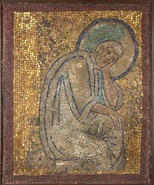 Saint Joseph. Fragment of the mosaic cycle in the Oratory of Pope John VII in the old..., 705-707. Creator: Anonymous master