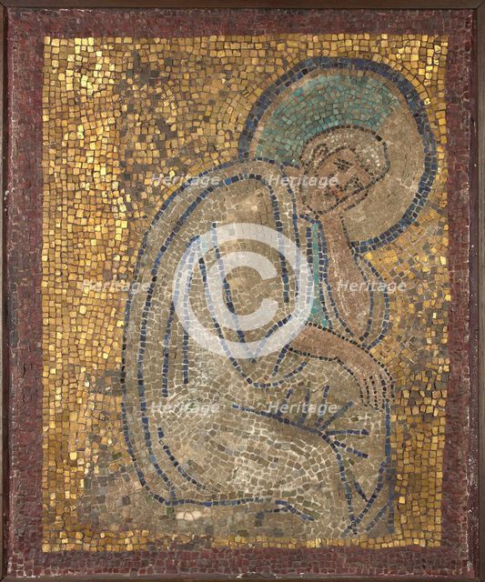 Saint Joseph. Fragment of the mosaic cycle in the Oratory of Pope John VII in the old..., 705-707. Creator: Anonymous master.