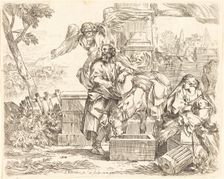 Saint Joseph Listening to the Angel's Counsel. Creator: Sébastien Bourdon