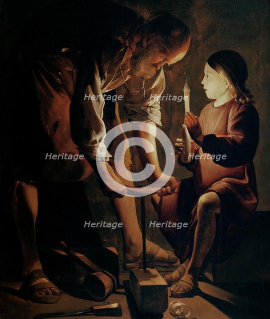 Saint Joseph, the Carpenter. Artist: La Tour, Georges, de (1583-1652)