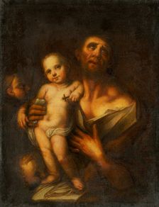Saint Joseph with Baby Jesus, 1730-1740. Creator: Unknown