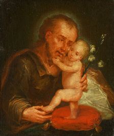 Saint Joseph with Baby Jesus, 1770-1780. Creator: Unknown
