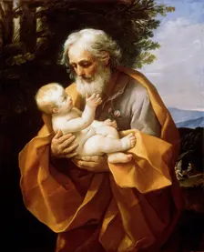 Saint Joseph with Infant Christ 1620s. Artist: Guido Reni