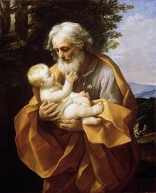 Saint Joseph with Infant Christ 1620s. Artist: Guido Reni