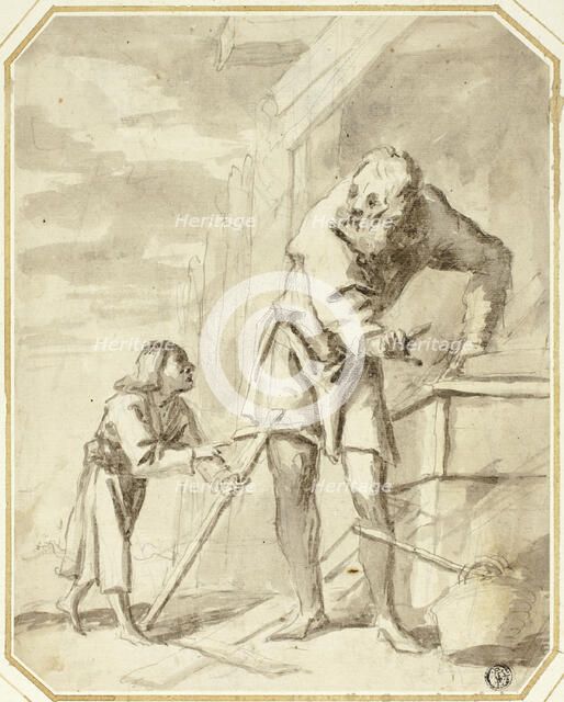 Saint Joseph with the Child Jesus in his Carpentry Shop, n.d. Creator: Pietro della Vecchia.