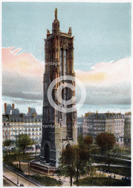 Saint-Jacques Tower, Paris, c1900. Artist: Unknown