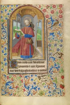 Saint James as a Pilgrim; Book of Hours, about 1466-1470. Creator: Master of Jacques of Luxembourg